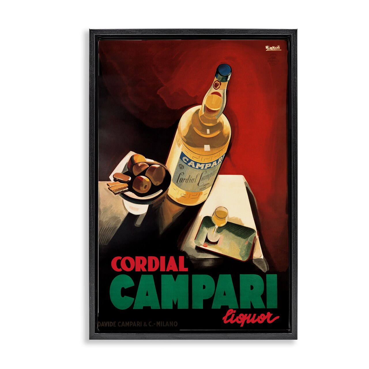 Stupell Industries Vintage Campari Wine Floating Frame Design by Marcus Jules